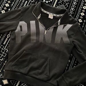 VS pink 1/4 zip sweatshirt
